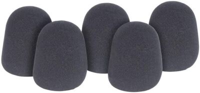 QTX SOUND - Mikrofon-Windschutzscheiben, schwarz (5er-Pack)