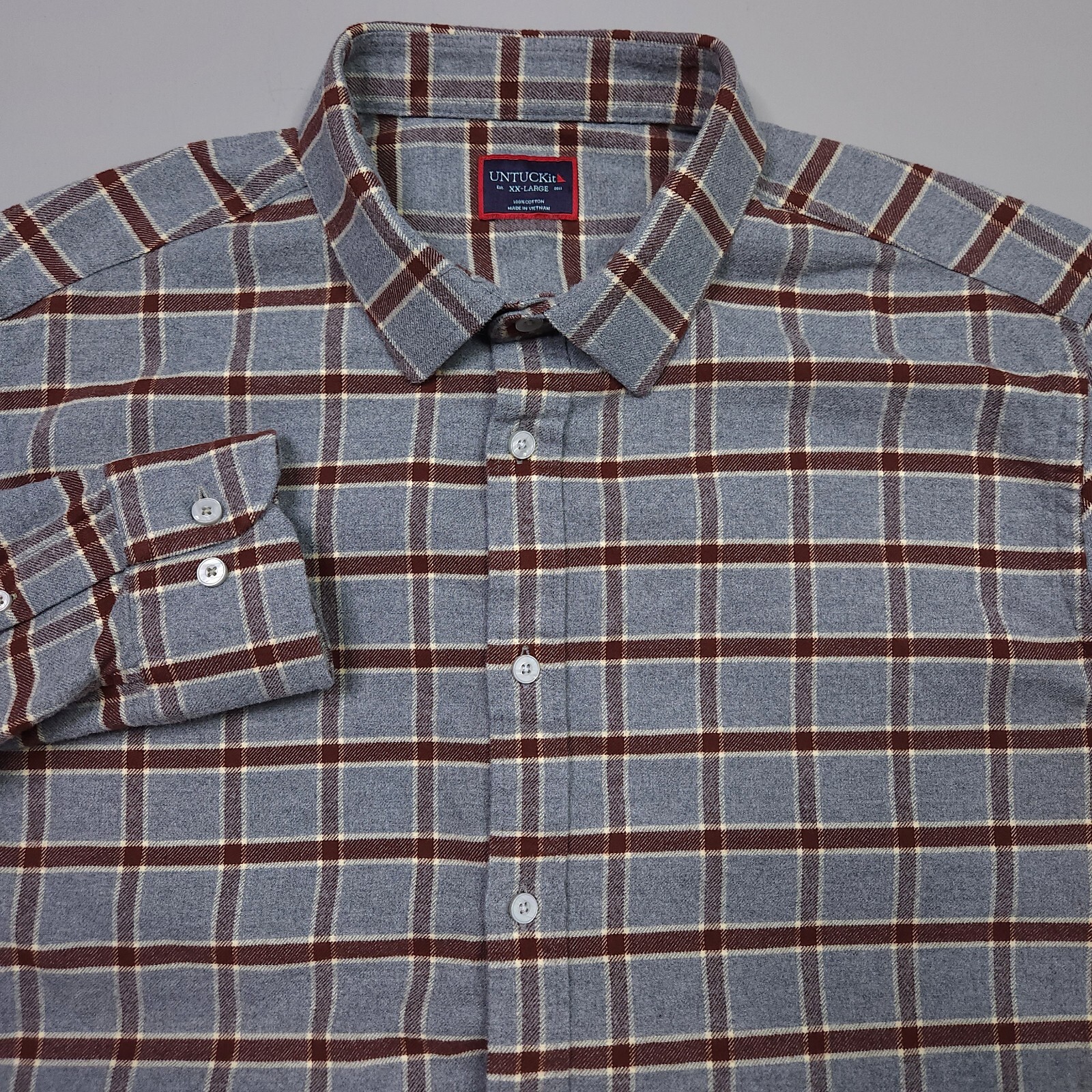 UNTUCKit Edmeades Regular Fit Check Flannel Shirt… - image 1