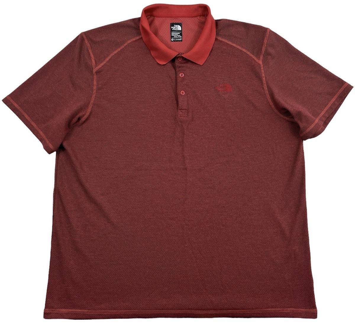 The North Face FlashDry Men Red Short Sleeve Pullover Polo Sz XXL 