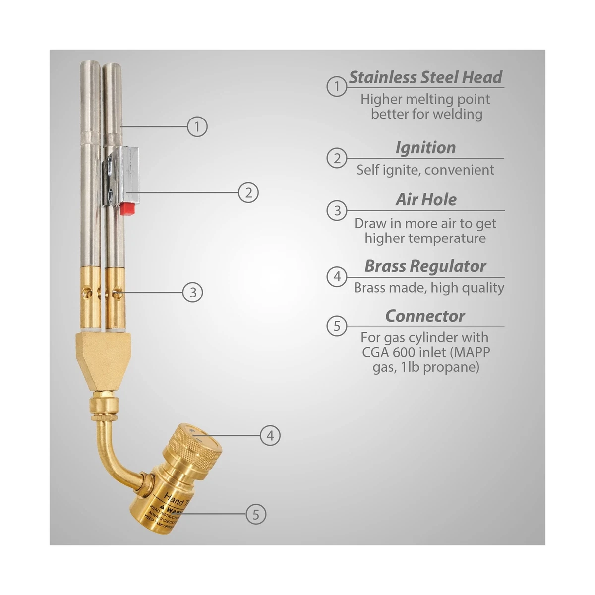 Double head propane sale torch