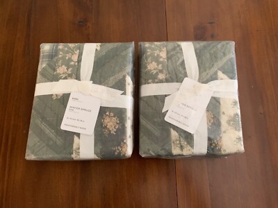 Pottery Barn / Winter Spruce EURO Shams, Green, Set of 2