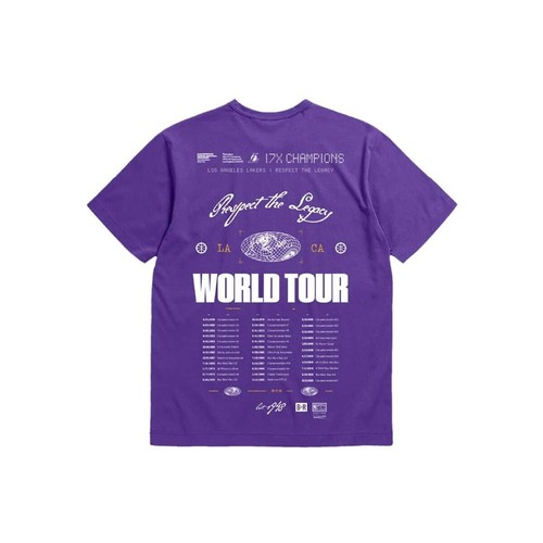 New Mitchell & Ness Mens NBA World Tour Los Angeles Lakers Laker Nation T-Shirt. - Bild 3 von 5