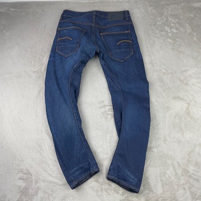 G Star Raw Jeans Men 31x30 Blue ARC 3D Slim Fit Button Fly