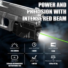 Green Sight Beam Pistol Laser Light Combo Tactical Flashlight Laser Combo