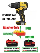 1 Adapter for Porter Cable, Black&Decker 20V MAX Battery To for DeWalt 20V Tools