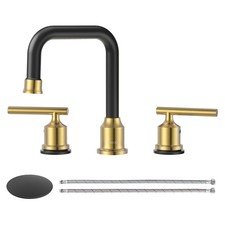 Widespread Bathroom Faucet 3 Hole Bathroom Sink Faucet 2 Handle Vanity Faucet...