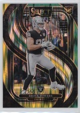 2024 Panini Select Premier Level Green & Yellow Shock Prizm Brock Bowers 13ql