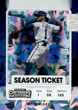 2021 Panini Contenders #1 Ozzie Albies Cracked ice Season Ticket 07/23