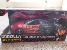 Godzilla 2002 Nissan Skyline GT R R34 1:24 Scale Jada 253253024