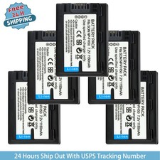 5PCs NEW Battery NP-FH50 For Sony Camcorders DCR-SX6OE DCR-SX50E DCR-SX41E