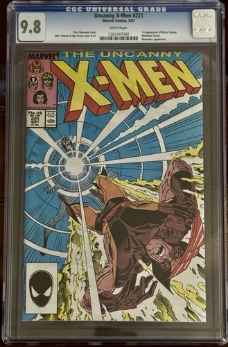 Uncanny X-Men #221 CGC  9.8 White Pages 1st Appearance Mister Sinister!