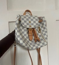 Louis Vuitton Sperone BB backpack, White Damier Azur, pink inside, worn twice