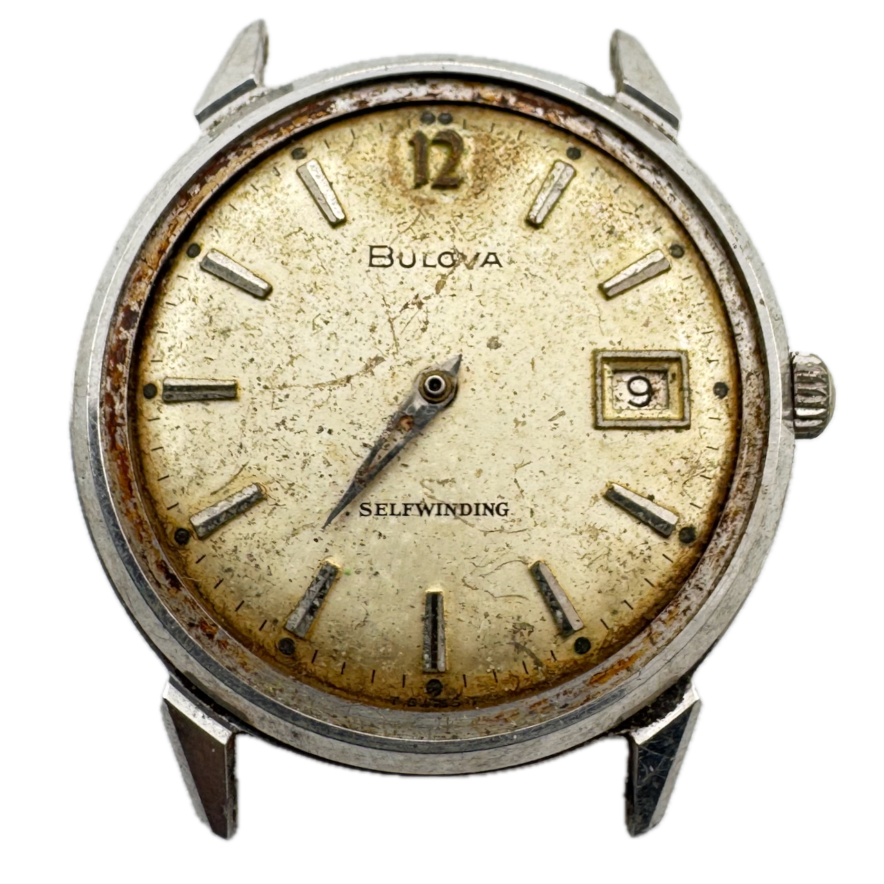 1966 Bulova 2519 Horn Lugs Automatic Men's Watch 11 ALACD Vintage