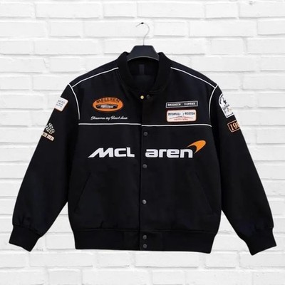 McLaren Racing F1 Bomber Jacket   Vintage Formula 1 Motorsport Team Jacket