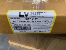 Lansdale Valve 3/8” X 6” All Threaded Rod 500-675-00120 Qty 80