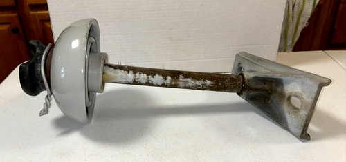 Power Pole Porcelain Insulator Mounted on a Rod & Base 19"