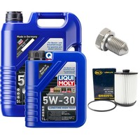 MotoröL Filter Set 5W-30 Liqui Moly 6 Liter + Schraube FüR Skoda Superb II VW CC