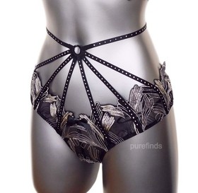 AGENT PROVOCATEUR SOIREE CHRISTALINA BRIEF SIZE 3 UK 10 RRP &pound;495 NWT