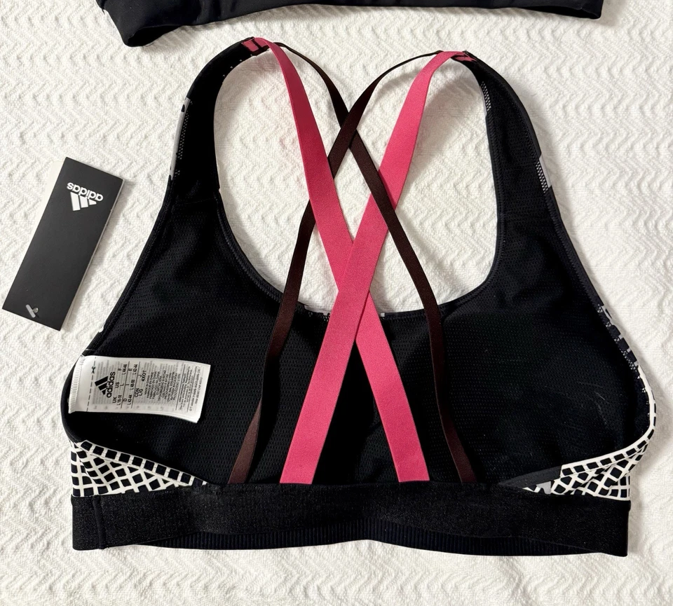 阿迪达斯女式背心运动文胸上衣 - 批量混合尺寸和样式全新带标签和二手状况完好 — 第 3/4 张图片