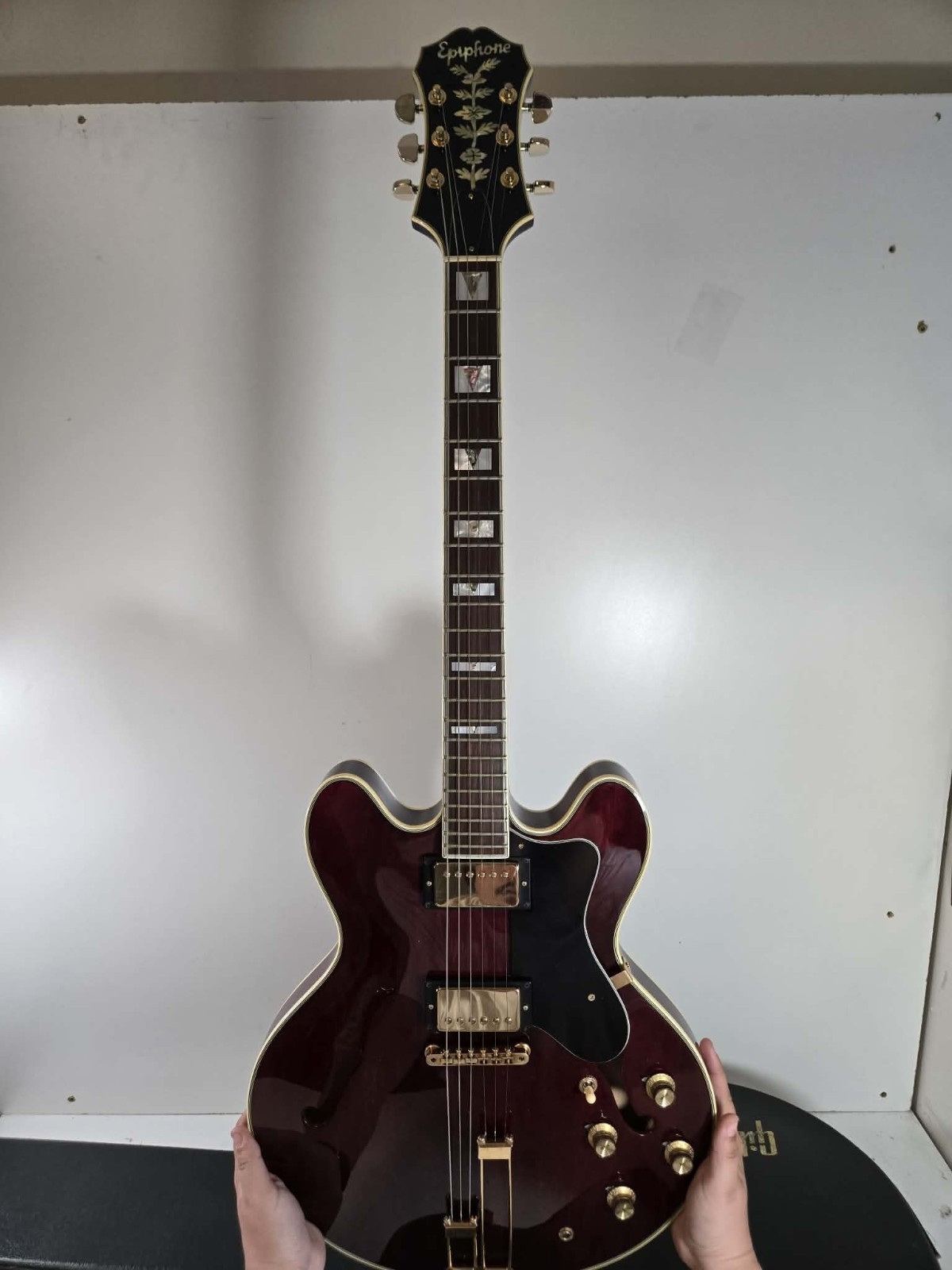 Rare 1965 Epiphone Sheraton Wr Hollow body Cherry W / case