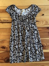 Ann Taylor Loft Cotton Dress Brown, white floral. xs