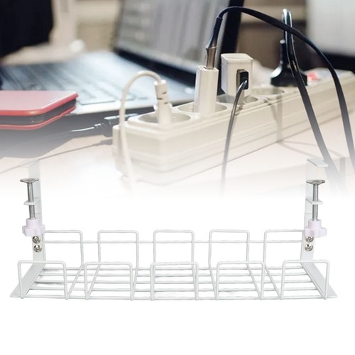 A Under Desk Cable Organizer 40.5CM Steel Space Saving Strong Load Bearing Desk - Afbeelding 17 van 23
