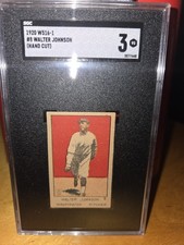 1920 W516-1 #8 Walter Johnson Card - Graded SGC 3, Washington Nationals