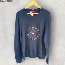 TOMMY HILFIGER BLUE PULLOVER JUMPER Size Large