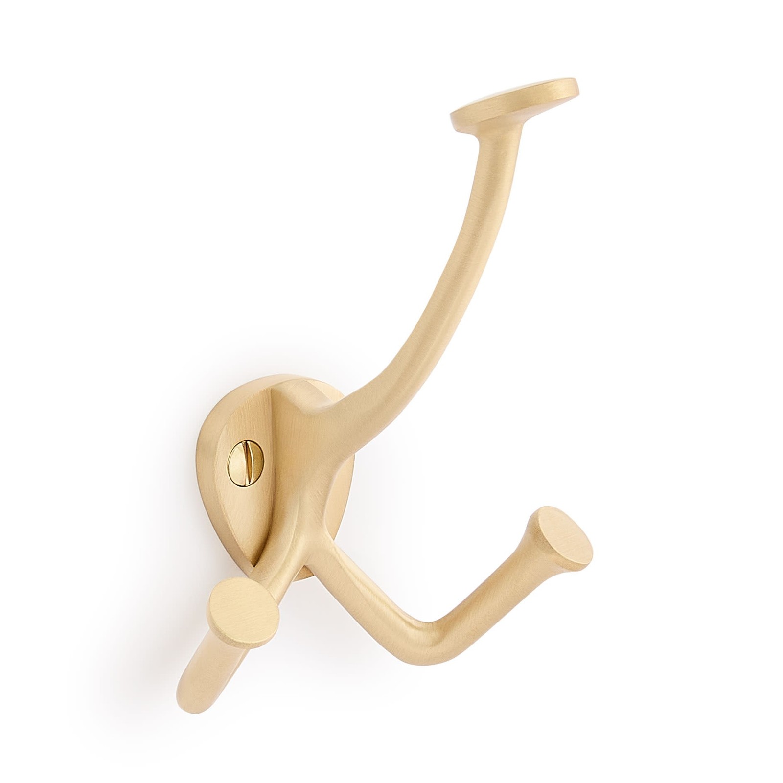 Signature Hardware Cavill Brass Triple Robe Hook Satin Brass Durable Bathroom 7790₽