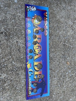Vintage Video Arcade Classics Control Panel Overlay Marquee Pac-Man New NOS