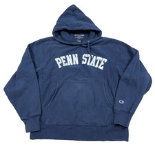 Vintage Penn State Nittany Lions Hoodie Men Medium Blue Sweatshirt Y2K Champion
