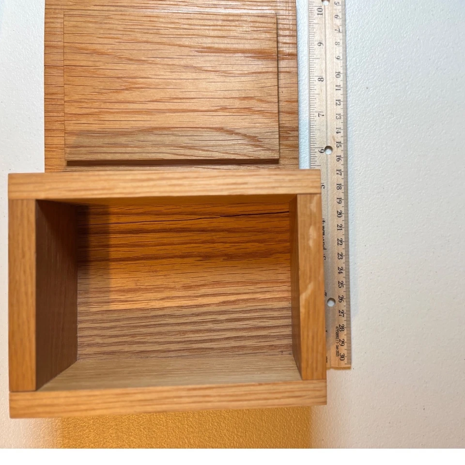 Wooden Storage Box Dovetail Joint Handcrafted Natural Wood Organizer Decorative - Image 2 of 4