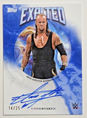 UNDERTAKER 2025 Topps WWE Exalted Exalted Autographs Blue #14/25 (ON CARD)