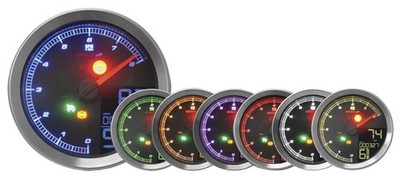 Koso North America HD-04 Series Gauges - Chrome Motorcycle Street Bike BA041000