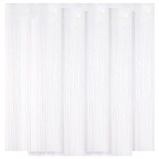 5 Pack White Fringe Foil Curtain 3.2x8.2 Ft Tinsel Backdrop Streamers Party