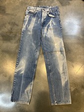Vintage 80s Levi's 705 27x28.5 Student Orange Tab Denim Jeans USA Sun Faded WMNS