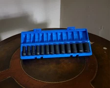 New Grey Pneumatic 1203MSD  3/8" Drive Semi Deep 12pt Metric Impact Socket Set