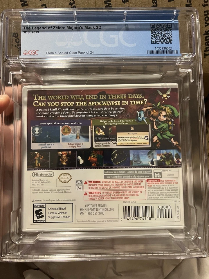 The Legend of Zelda: Majora's Mask 3D (Nintendo 3DS, 2015) CGC 9.8  - Image 2 of 2