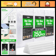 150 PCS Hot Glue Sticks 8" x 0.43" for Glue Gun - Ideal for Wood, Metal, Fabric 0.40 per gallon