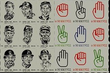 9 Rare Uncut Gumball Cards: CRISTOBAL TORRIENTE, WILLARD BROWN, LOUIS SANTOP