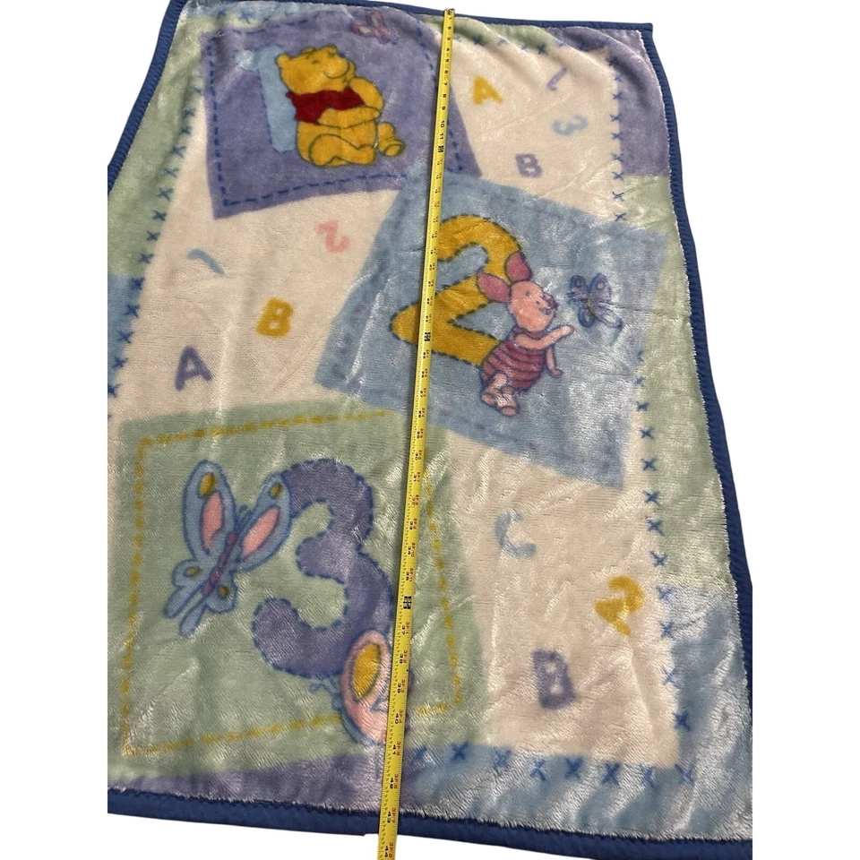 Manta bebé Winnie The Pooh vintage Crown Crafts felpa 123 acrílico Disney Foto 4 de 4
