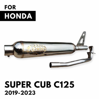 Chromium Full Exhaust Tip Diabolus For Honda Super Cub C125 C 125 2019-2023