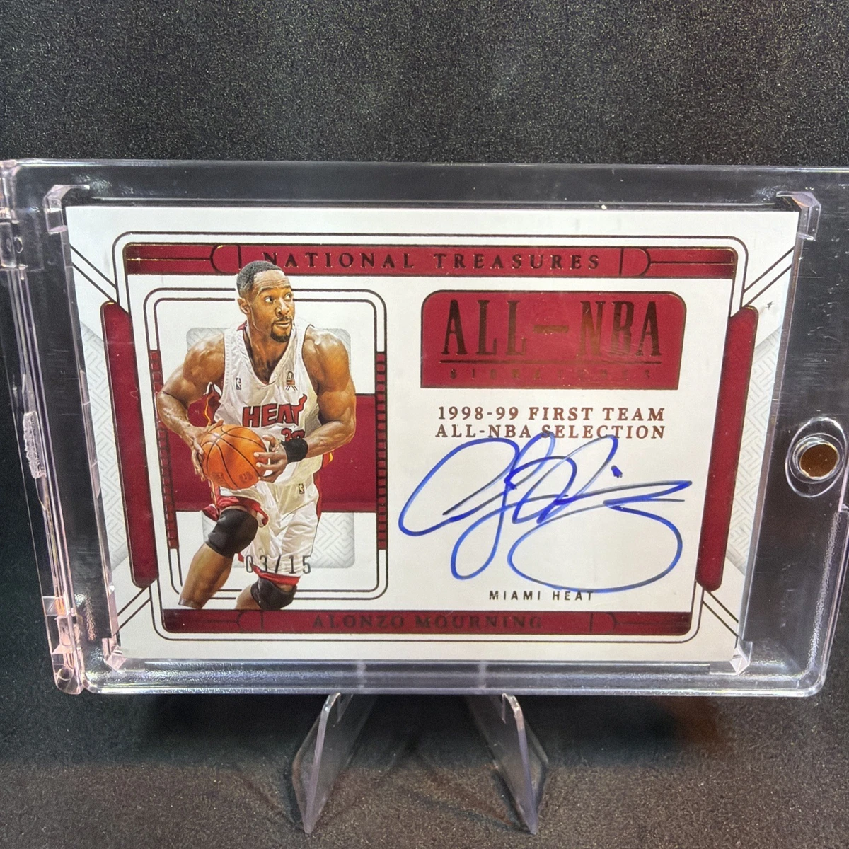 Panini Alonzo Mourning Basketball Autographed Sports Trading Cards