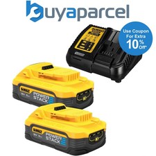 Image of DeWalt DCBP518H2-XJ 18v 5.0ah Compact Powerstack Battery Packs + DCB115 Charger