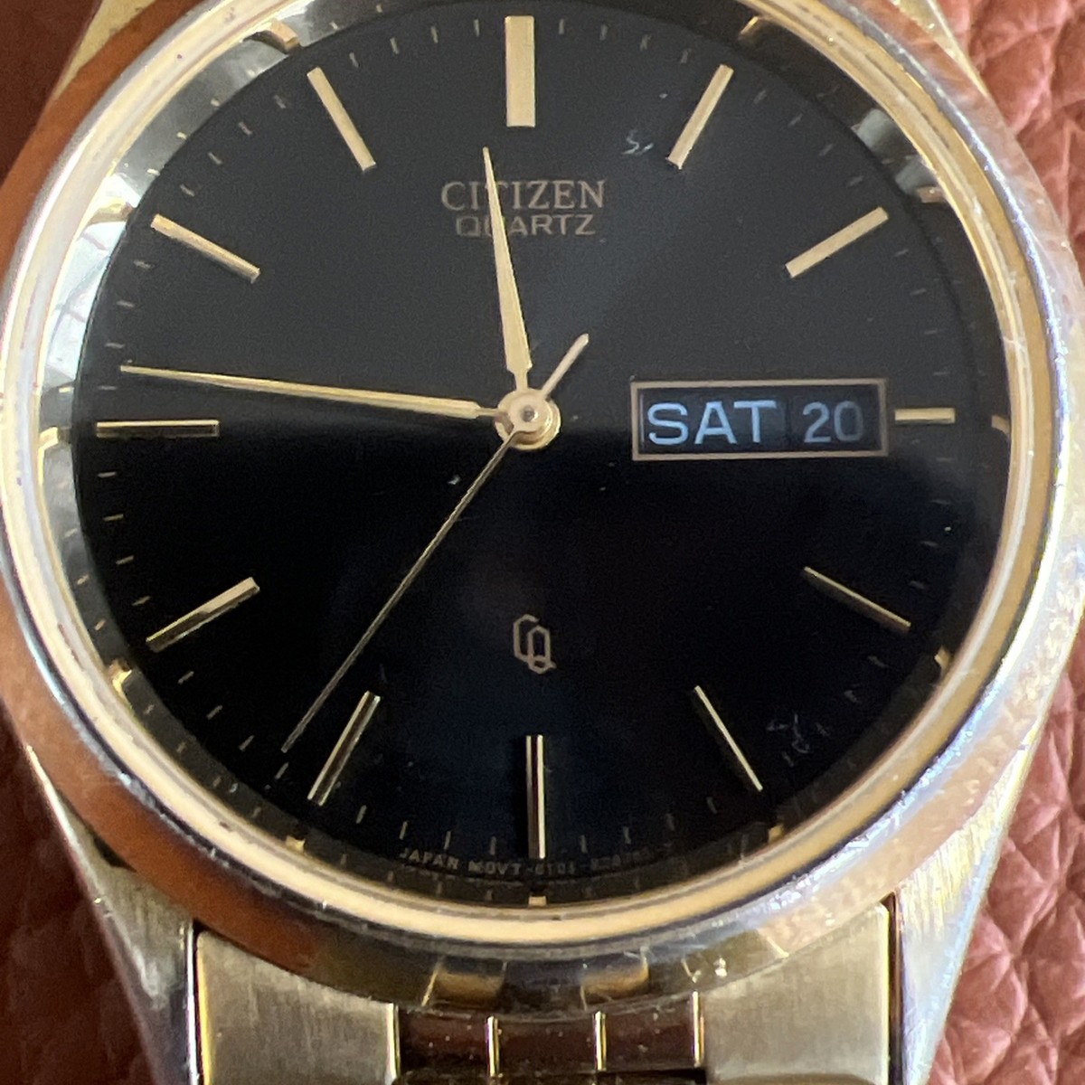 80s D*a様 日本製 Running R06501 6101 Quartz Japan Tone Gold Citizen Men's Vintage RK01-17 ラジオボーイ シチズン CITIZEN 時計