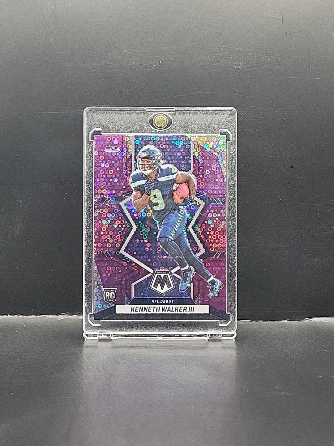 2022 Panini Mosaic - Kenneth Walker III #284 Purple No Huddle Disco RC #d/50