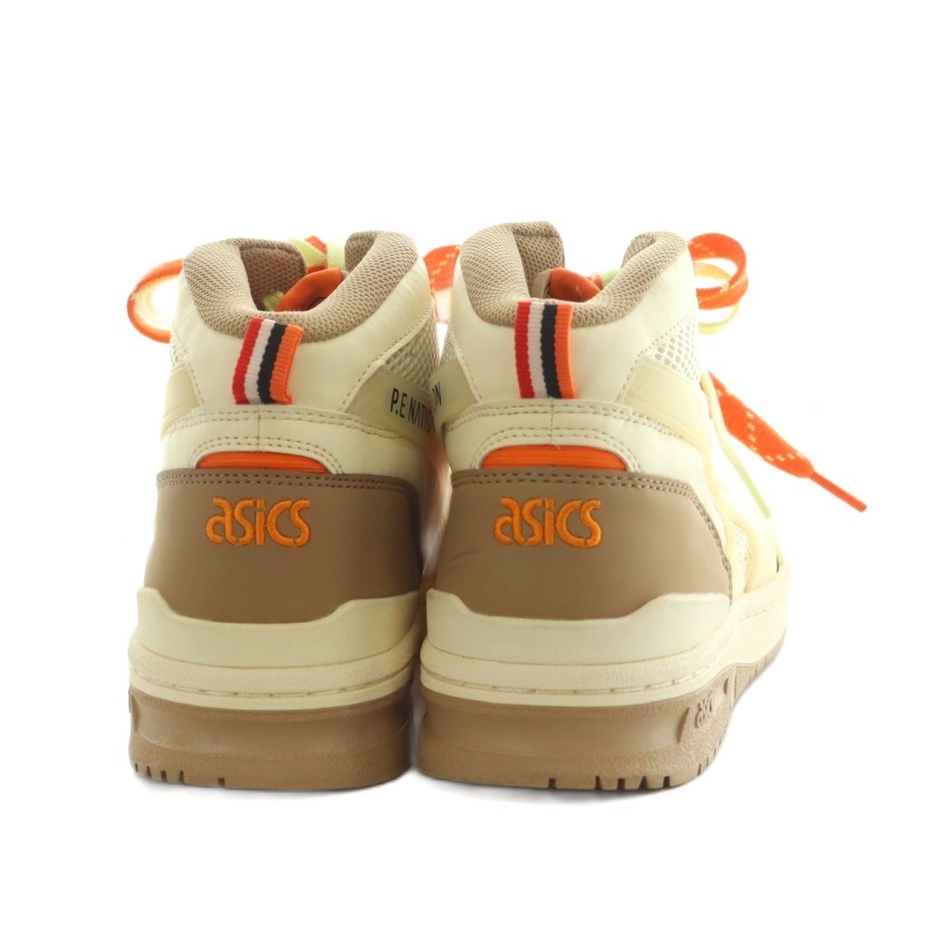Asics Mens HighCut Sneakers US8 Beige Orange AB Used thumbnail 5