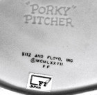 FITZ & FLOYD "PORKY" PITCHER, PIGS COLL., 48 oz., HAND PAINTED, MINT WITH LABEL — photo 8