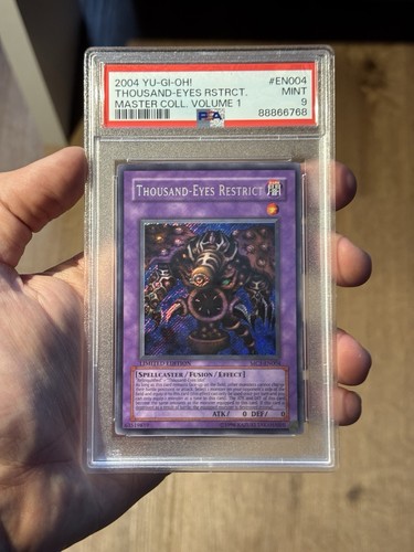 2004 Yu-Gi-Oh! Thousand-Eyes Restrict Limited Edition MC1-EN004 PSA 9 MINT - Bild 3 von 5