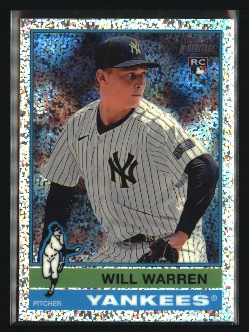 2025 Topps Heritage #281 Will Warren Chrome Silver Sparkle Refractor